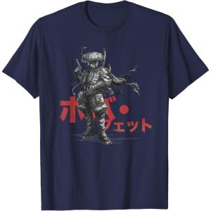 imageStar Wars Visions Anime The Duel Japanese Samurai Boba Fett TShirtNavy Blue