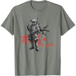 imageStar Wars Visions Anime The Duel Japanese Samurai Boba Fett TShirtOlive Heather