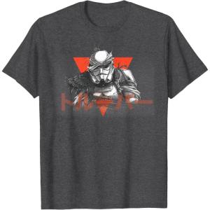 imageStar Wars Visions Anime The Duel Japanese Stormtrooper TShirtDark Heather Grey