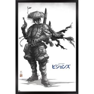 imageTrends International Star Wars Visions  Boba Wall Poster 34L x 224W Premium Unframed VersionBlack Framed Version