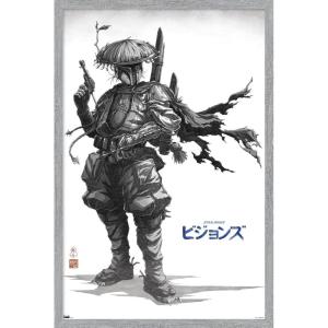 imageTrends International Star Wars Visions  Boba Wall Poster 34L x 224W Premium Unframed VersionGray Framed Version