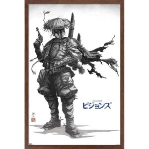 imageTrends International Star Wars Visions  Boba Wall Poster 34L x 224W Premium Unframed VersionMahogany Framed Version