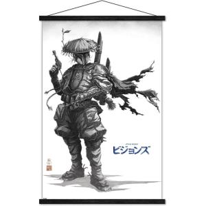 imageTrends International Star Wars Visions  Boba Wall Poster 34L x 224W Premium Unframed VersionPremium Print and Black Hanger Bundle