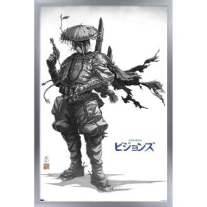 imageTrends International Star Wars Visions  Boba Wall Poster 34L x 224W Premium Unframed VersionSilver Framed Version