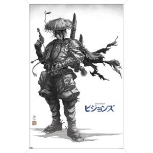 imageTrends International Star Wars Visions  Boba Wall Poster 34L x 224W Premium Unframed VersionWhite Framed Version