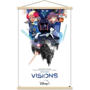 imageTrends International Star Wars Visions  One Sheet Wall Poster 22375quot x 34quot Premium Unframed VersionPremium Print and Beechwood Hanger Bundle