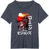 imageStar Wars Visions Samurai Poster TShirtHeather Blue