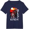 imageStar Wars Visions Samurai Poster TShirtNavy Blue