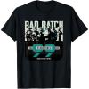 imageStar Wars The Bad Batch Clone Force 99 Wanted by the Empire TShirtBlack