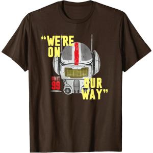 imageStar Wars The Bad Batch Tech Unit 99 Were On Our Way TShirtBrown