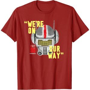 imageStar Wars The Bad Batch Tech Unit 99 Were On Our Way TShirtCranberry Red