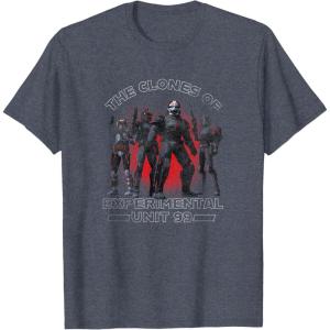 imageStar Wars The Bad Batch The Clones Of Experimental Unit 99 TShirtHeather Blue