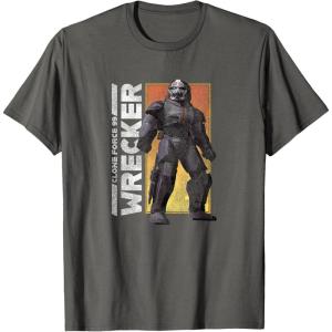 imageStar Wars The Bad Batch Wrecker Portrait TShirtAsphalt Grey
