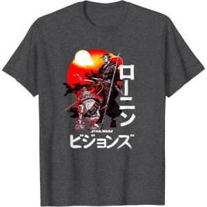 imageStar Wars Visions Samurai Poster TShirtDark Heather Grey