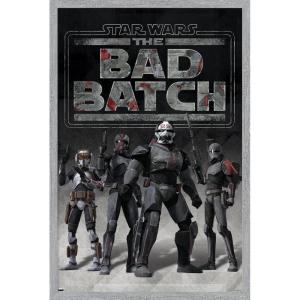 imageTrends International Star Wars The Bad Batch  Clone Force 99 Wall Poster 34L x 224W Premium Unframed VersionGray Framed Version