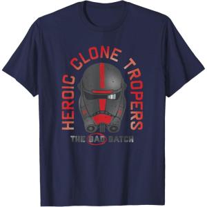 imageStar Wars The Bad Batch Hunter Heroic Clone Trooper TShirtNavy Blue