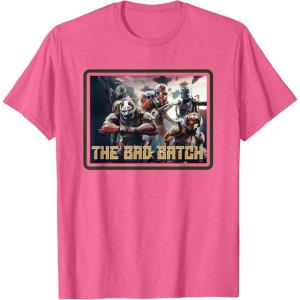 imageStar Wars The Bad Batch Ready for Battle TShirtPink Heather