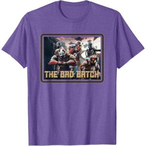 imageStar Wars The Bad Batch Ready for Battle TShirtPurple Heather