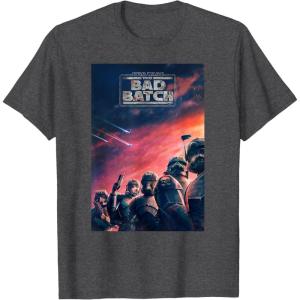 imageStar Wars The Bad Batch Series Elite Clones Poster TShirtDark Heather Grey