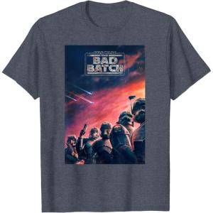 imageStar Wars The Bad Batch Series Elite Clones Poster TShirtHeather Blue