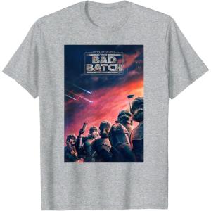 imageStar Wars The Bad Batch Series Elite Clones Poster TShirtHeather Grey