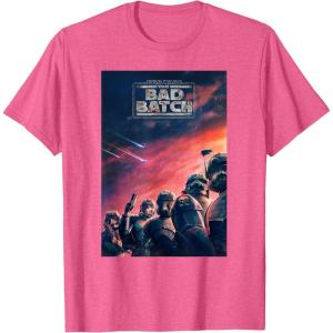 imageStar Wars The Bad Batch Series Elite Clones Poster TShirtPink Heather
