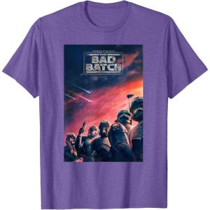 imageStar Wars The Bad Batch Series Elite Clones Poster TShirtPurple Heather