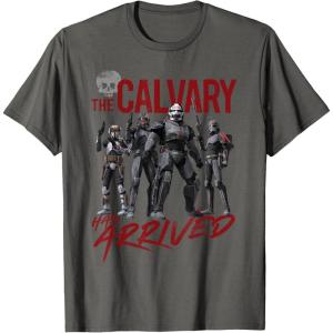 imageStar Wars The Bad Batch The Calvary Has Arrived TShirtAsphalt Grey