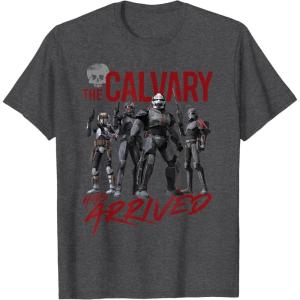 imageStar Wars The Bad Batch The Calvary Has Arrived TShirtDark Heather Grey
