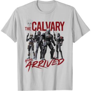imageStar Wars The Bad Batch The Calvary Has Arrived TShirtSilver Grey