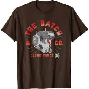 imageStar Wars The Bad Batch ampamp Co Clone Force Tech Helmet TShirtBrown
