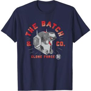imageStar Wars The Bad Batch ampamp Co Clone Force Tech Helmet TShirtNavy Blue