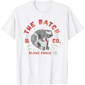 imageStar Wars The Bad Batch ampamp Co Clone Force Tech Helmet TShirtWhite