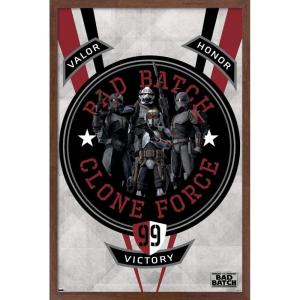 imageTrends International Star Wars The Bad Batch  Badge Wall Poster 34L x 224W Premium Unframed VersionMahogany Framed Version