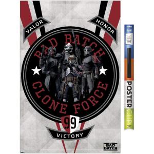 imageTrends International Star Wars The Bad Batch  Badge Wall Poster 34L x 224W Premium Unframed VersionPremium Poster  Clip Bundle
