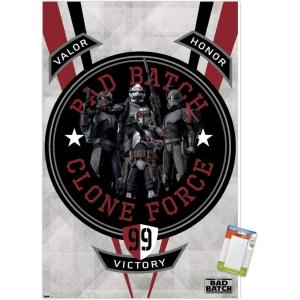 imageTrends International Star Wars The Bad Batch  Badge Wall Poster 34L x 224W Premium Unframed VersionPremium Poster  Mount Bundle