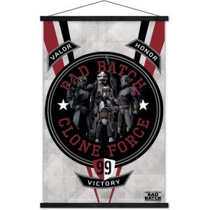 imageTrends International Star Wars The Bad Batch  Badge Wall Poster 34L x 224W Premium Unframed VersionPremium Print and Black Hanger Bundle