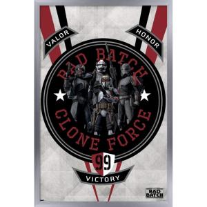 imageTrends International Star Wars The Bad Batch  Badge Wall Poster 34L x 224W Premium Unframed VersionSilver Framed Version