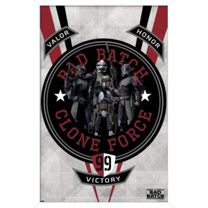 imageTrends International Star Wars The Bad Batch  Badge Wall Poster 34L x 224W Premium Unframed VersionWhite Framed Version