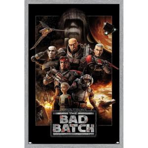 imageTrends International Star Wars The Bad Batch  One Sheet Wall Poster 34L x 224W Premium Unframed VersionGray Framed Version