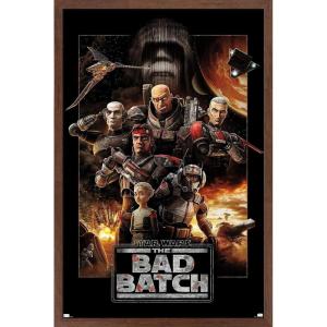 imageTrends International Star Wars The Bad Batch  One Sheet Wall Poster 34L x 224W Premium Unframed VersionMahogany Framed Version