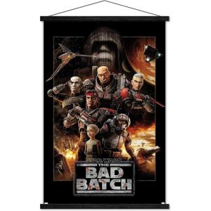 imageTrends International Star Wars The Bad Batch  One Sheet Wall Poster 34L x 224W Premium Unframed VersionPremium Print and Black Hanger Bundle