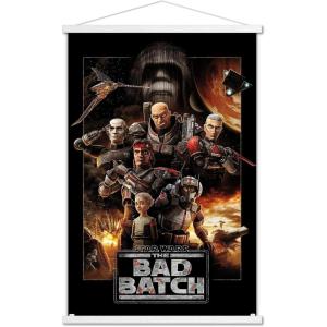 imageTrends International Star Wars The Bad Batch  One Sheet Wall Poster 34L x 224W Premium Unframed VersionPremium Print and White Hanger Bundle