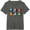 imageStar Wars The Bad Batch Faces Names and Quotes TShirtAsphalt Grey