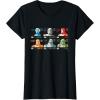 imageStar Wars The Bad Batch Faces Names and Quotes TShirtBlack