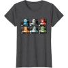 imageStar Wars The Bad Batch Faces Names and Quotes TShirtDark Heather Grey