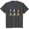 imageStar Wars The Bad Batch Faces Names and Quotes TShirtDark Heather Grey