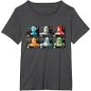 imageStar Wars The Bad Batch Faces Names and Quotes TShirtDark Heather Grey