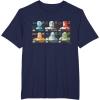 imageStar Wars The Bad Batch Faces Names and Quotes TShirtNavy Blue