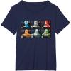 imageStar Wars The Bad Batch Faces Names and Quotes TShirtNavy Blue